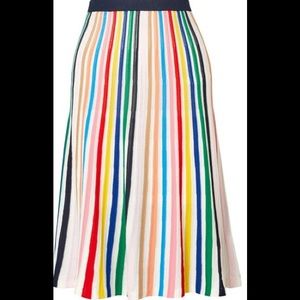 NWT JCrew XS rainbow stripe knit midi skirt Has stretch to the waist-elastic